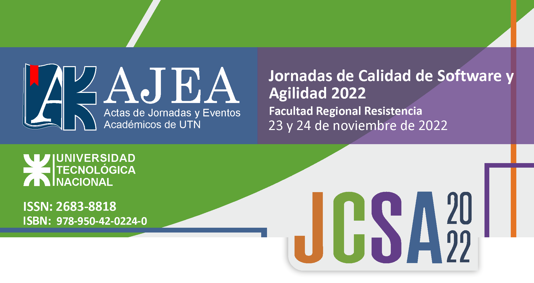                     View No. 21 (2023):  V Conference on Software Quality and Agility - JCSA 2022
                